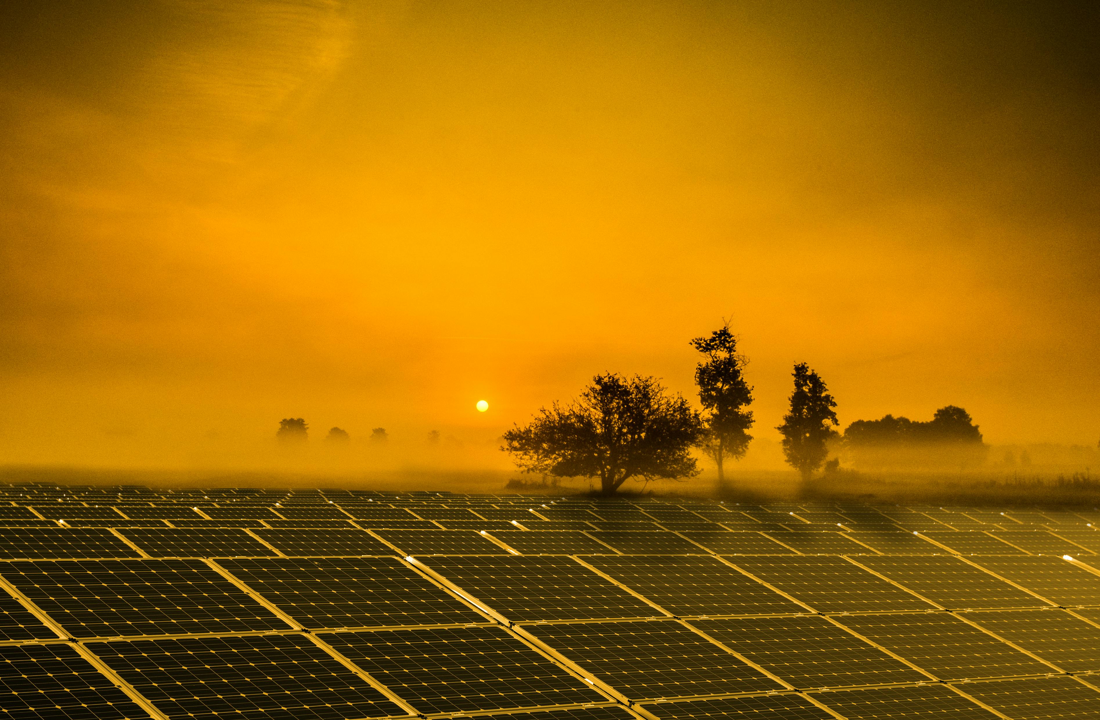 Solar energy powering a community